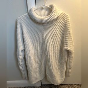 White turtleneck sweater